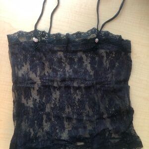 Black Lace Camisole Top